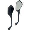 Generic Specchio moto universale girevole, specchio moto con filettatura destra e filettatura sinistra, specchietto retrovisore compatibile con scooter, scooter, ATV, ciclomotore e-bike 2 pezzi