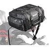 Rhinowalk Motorcycle Tail Bag Expandable 19-26L Motor Travel Luggage Motorbike Rear Rack Trunk Storage Bag with Waterproof Rain Cover Motorcycle Accessories,Black