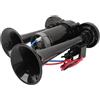 banapoy Tromba d'aria 24 V 130 DB, corno d'aria a doppia tromba super rumoroso, corno treno per camion con compressore, corno d'aria elettrico per camion, treni e barche