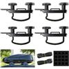 ZIOYA Fissaggio per Box da Tetto 4 pezzi Supporto per Box da Tetto Supporto da Parete a U Staffa Universale per Auto Furgone Kit di Montaggio con 8 Dadi di Bloccaggio Pesanti 2 Bende