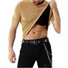 Casey Kevin Maglietta Paillettes Uomo Maglia Glitter Brillantini T-Shirt Camicia Paillette Danza Discoteca