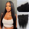 Arenshxc Lace Frontal 13x4 Closure Trasparente dritto Capelli Ear To Ear 16 Pollici | Ear to Ear to Ear to Ear - Chiusura frontale con chiusura a scatto, 150% Density Brazilian diritto umano capelli estensioni