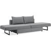 EVERGREENWEB MATERASSI & BEDS EVERGREENWEB - Divano letto chaise longue 3 posti trasformabile in comodo Letto Matrimoniale | Divano letto Angolare con Penisola | Design Moderno lunghezza 230 cm | Colore Grigio | Angélique