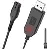 Newding 4.3V A00390 Caricabatterie per Philips One Blade QP2520, QP2620, BT3206, BT3208, BT405, MG3730, Cavo di ricarica USB per Philips Norelco, cavo di alimentazione rasoio da 1.5 m con luce