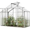 GFP Serra Orchidee 2 costruzione in alluminio 256 x 131 cm lastre di policarbonato