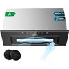 CIARRA CBCB5931B Cappa Aspirante Incasso 52cm Classe A- 460m³/h - 3 Velocità - Doppia Modalità -Controllo Gestuale-Facile Installazione-Con Carbone Attivo CBCF055 - Acciaio Inox Nero