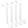 ZYEKIU Gancio Per Porta 4 Pcs Gancio Appendi Abiti per Porte Tipo Z Appendiabiti Porta Bathroom Door Hooks Salvaspazio Appendino da Portas in Metallo Solido Può Sopportare 15 KG (Bianco)