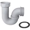 Qrity 1 Pezzi Sifone a U, Sifone per Rifiuti per Lavello, Filettatura Interna 45mm, Filettatura Esterna 47mm, Kit di Scarico per Lavello