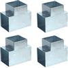 sourcing map Kit di staffe per gazebo a 3 vie, a forma di T, per lavorazione del legno, fai da te, per legname da 5,1 x 5,1 cm, per esterni, patio, gazebo, capanne di tronchi (confezione da 4)