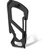 KeyUnity KS00BK Moschettone Clip Multitool Acciaio Inossidabile 7 Strumenti in 1 | Chiusura a sgancio rapido | Chiave inglese | Cacciavite Philips | Apribottiglie | Righello | Portachiavi (PVD Nero)