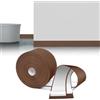 LIHIQIYA Battiscopa Flessibile Autoadesivo Marrone, 3M Battiscopa in PVC, Battiscopa Bianco, Battiscopa per Cucina Sigillante Impermeabile, Battiscopa Morbido Adesivo per Bagno, Battiscopa 50mmx20mm