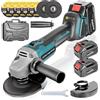 SINGTIP Smerigliatrice Angolare Compatibile con Batterie Makita 18V | Flessibile da Taglio 125mm 9000 giri/min con Batteria 2×3,0 Ah, 5 Dischi da Taglio e 2 Dischi Lamellari
