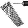 GIONAR 8 punte per cacciavite lunghe 200 mm, set di cacciaviti Torx, set di punte Torx in lega di acciaio S2, set di cacciaviti a testa a stella, gambo esagonale da 1/4 con proprietà magnetiche