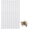 WUJENPEAHT 10 guide per cassetti in plastica, 298 mm, colore bianco, ricambio per cucina, camera da letto, cassetti scanalati