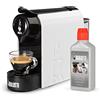 Bialetti Gioia, Macchina da Caffè Espresso per Capsule in Alluminio sistema Caffè d'Italia, Supercompatta, Bianco + Decalcificante, Accessorio macchina del caffè