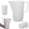 KADAX Brocca da 2 l, in plastica, caraffa per acqua con manico, caraffa per acqua e succo, caraffa per acqua, caraffa per succhi di frutta, brocca per succhi (bianco, 2 litri)