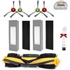 KiimSin Accessori per Ecovacs Deebot T9, T9+, T8, T8+, T8MAX, N8, N8+, N8 Pro, N8 Pro+, T8 AIVI, 920,950, N7 aspirapolvere, 1 spazzola a rullo + 4 Filtro+ 2 spazzole laterali + 1 Spazzola per Pulizia