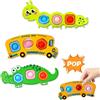 Felly Giochi Montessori 1 2 3 Anni, Giochi sensoriali Bambini, Pop it Fidget Toys Antistress, Giocattolo Regalo per Bambini Bambina Feste Compleanno Natale