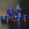 Elifel Dadi D&D D4 D6 D8 D10 D12 D20 D% Dadi DND Set 7 pezzi Poliedrici Fatti a Mano Resina con Bordi Affilati per Dungeons and Dragons Pathfinder Roll Giochi da tavolo Giochi RPG MTG con Confezione Regalo