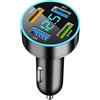 Knocery Caricabatterie Auto USB 66W, 4 Porte [3 3.1A+ 1 66W] Presa USB a Ricarica Rapida 12V con Voltmetro LED, Caricatore Accendisigari Rapido Universale Compatibile con phone/Android