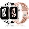 Wowstrap Cinturino per Apple Watch 40mm 45mm 44mm 42mm 46mm 41mm 38mm 49mm,Cinturini Silicone per Apple Watch Serie 10 9 8 7 6 5 4 3 Ultra SE Nike Sport Bracciale Orologio Bands,Band iWatch Donna/Uomo,2 Pezzi