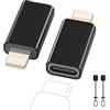Zestiq Adattatore USB C a Lightning, 2 Pezzi Adattatore Lightning USB C, Adapter iPhone di Supporta la Ricarica/Sincronizzazione dei Dati per iPhone 14/13/12/11/iPad/Airpods, Non per Cuffie/Audio/OTG