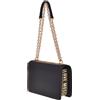 Love Moschino BORSA a Spalla in VITELLO + PU NERO