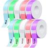 EEBBL Nastro per etichette D30, 12 x 40 mm, D30, compatibile con stampante portatile D30, carta da stampa adattata per ufficio, 160 etichette/rotolo, 10 rotoli (colorato + bianco)