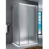 Yellowshop - Box doccia a 3 lati cabina cristallo 6 mm rettangolare quadrato 70 80 90 100 120 (cm 80 x 100 x 80, Cristallo 6mm Puntinato Opaco)