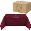 Generico Tovaglie monouso TNT 100x100 cm resistenti tipo stoffa confezioni da 25 o 100 pezzi avorio beige bianco bordeaux nero grigio marrone tovaglie festa ristorante pizzeria copritavolo (25, Bordeaux)