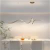 Lanekd Lampadario Soggiorno Cucina LED Dimmerabile Lampada da Tavolo da pranzo Lampada a Sospensione Moderna con Telecomando Plafoniera Lampadari Sala da Pranzo Bagno Ufficio Lampade (Oro, L100cm)
