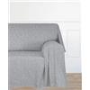 Viterbo Biancheria Foulard Copritutto Salva Divano in Tessuto Arredo Antimacchia per Copridivano Made in Italy Matrimoniale 260x270Cm (Grigio)