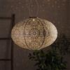 Lights4fun Lanterna Solare Sospesa in Argento Con Motivi Floreali in Stile Marocchina Illuminazione per Esterni