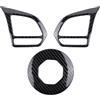 Aflytep 3PZ Car Metal Copertura del Volante nel Fibra di Carbonio Trim Cornice Decorativa per MG ZS EV MG6 MG5 EZS 2018-2021