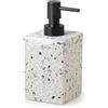 Gedy Dispenser dosasapone Gedy graniglia di marmo bianco e nero | Zoe