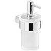 Gedy Dispenser dosasapone a muro Gedy in vetro satinato e ottone cromato | Pirenei