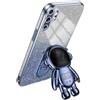Rnrieyta Miagon Brillantini Astronauta Cavalletto Custodia per Samsung Galaxy Note 10 Plus,Elettrolitico 2 in 1 Cover Morbida Sottile Silicone Protettiva Case con Astronauta Stand Supporto