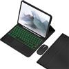VLEAQC Custodia con Tastiera e Mouse per Samsung Galaxy Tab A8 10.5 Pollici 2022, Tastiera Bluetooth Wireless Rimovibile retroilluminata, touchpad Intelligente, Leggera con portapenne,Nero