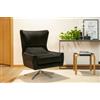 PIB Poltrona girevole in velluto antracite, stile scandinavo, 73x75x96 cm, design elegante e comodo