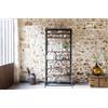 PIB Grande libreria industriale in legno, stile industriale, 62x107x236 cm, archiviazione modulare