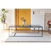 PIB Grande tavolino da caffè in marmo verde, stile scandinavo, 80x140x44 cm, design sobrio ed elegante degli anni '50