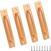 Zydiwo 4 Pezzi Maniglia per Porta Scorrevole Lega di Alluminio Maniglie per Porte Scorrevoli con Viti per Armadio Porta Barn Porte di Legno (Golden-148mm)
