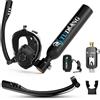 TUDIVING-0.5L Set bombola per immersioni subacquee, mini bombola di ossigeno con maschera da snorkeling integrale, kit da viaggio portatile per immersioni (S200Plus Black-A2)