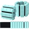 TOPESCT pesi per polsi e cavigliere indossabili set di 2 (0,5 kg/0,9 kg ciascuno),braccialetti regolabili con pesi per allenamento di forza,camminata,corsa,pilates,jogging,yoga (Pink, 1lb/each)