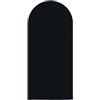 AIBIIN Fondale a forma di arco 2x5ft (0,6x1,5m) colore nero solido, copertura per telaio ad arco con parte superiore rotonda, adatto su 2 lati, supporto per sfondo per matrimoni, cerimonie, feste di