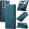Cracedily Cover per Xiaomi Redmi Note 8 Pro Case, Custodia Cover Pelle Premium Portafoglio con Porta Carte Magnetica Supporto Protezione Flip Case Custodia per OPPO Reno 12 Pro 5G, Blu-verde