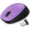 LeadsaiL Mouse senza fili, mouse wireless 2.4G silenzioso con ricevitore USB, monitoraggio ottico 1600 DPI, mouse a 3 tasti, compatibile con PC, Mac, laptop, Windows - viola