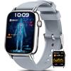 BANLVS Smartwatch Uomo Donna con 𝐆𝐥𝐢𝐜𝐞𝐦𝐢𝐚/𝐇𝐑𝐕/𝐄𝐂𝐆, 1,83 Orologio Fitness con Chiamate, 24H Cardiofrequenzimetro SpO2, Sonno, 150+ Sport, Notifiche Messaggi, IP68 Android iOS Argento