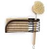 Spectrum Diversified Supporto per spugna con portaspazzole e ventose, elegante organizer per lavello da cucina, in acciaio, bronzo
