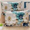PETTI Artigiani Italiani - Coppia di Federe Cuscino 40x80 cm in Microfibra, Cuscini Arredo Camera da Letto, Divano, Salotto, Set 2 Fodere Copricuscino, Federa Floreale 05 19, 100% Made in Italy